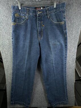 VTG Southpole 36 Baggy Urban Y2K 90s Denim Jeans Blue Ramie Blend 34x29.5